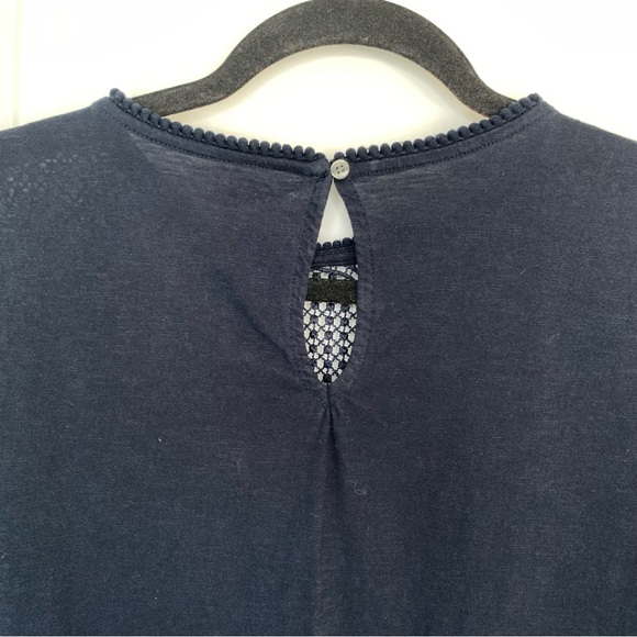 Navy Loft Lace T-shirt - Picture 4 of 4